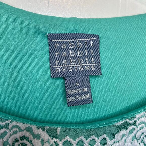 Rabbit Rabbit Rabbit Designs [4] Teal Lace Dress - Picture 5 of 5